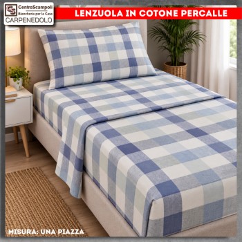 Lenzuola Singole in Cotone Percalle - Letto 1 Piazza | Scottish Drift