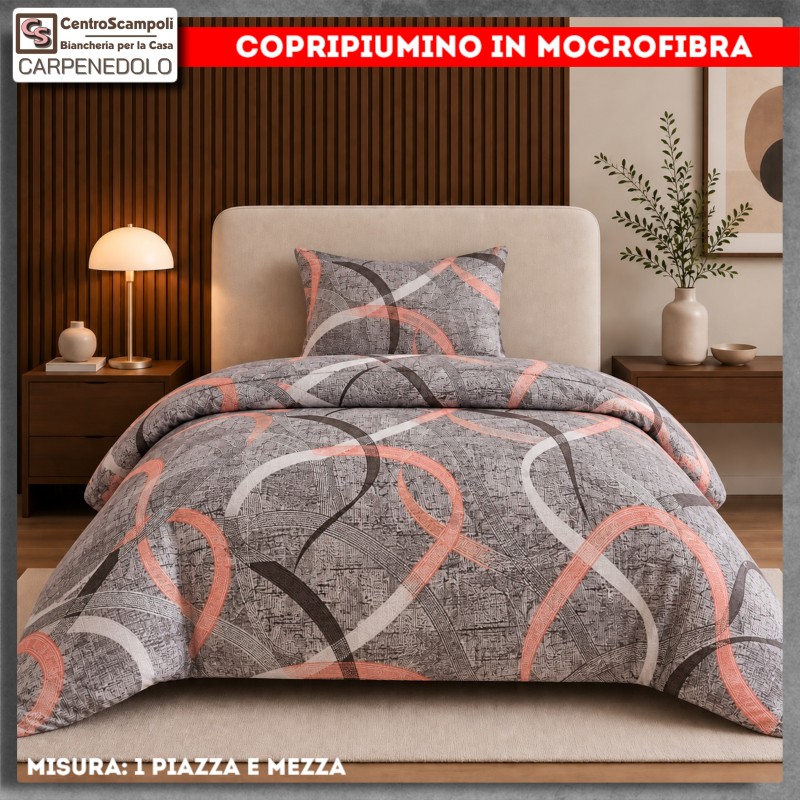 Set Copripiumino Una Piazza e Mezza in Microfibra | Oslo VAR 3201