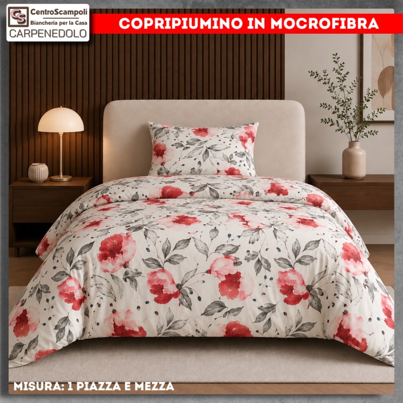 Set Copripiumino Una Piazza e Mezza in Microfibra | Oslo VAR 3205