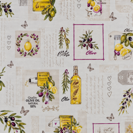 Tovaglia Antimacchia Camilla | Dis. Olive