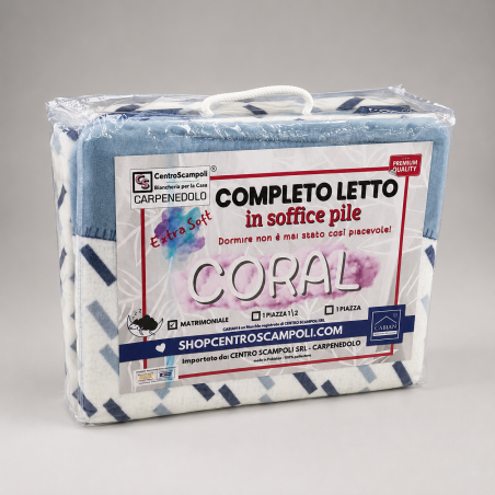 Completo Lenzuola Matrimoniali in Pile Flannel Termico Extra Caldo | Set Letto Invernale Super Morbido 4 Pezzi VAR. F101