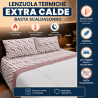 Completo Lenzuola Matrimoniali in Pile Flannel Termico Extra Caldo | Set Letto Invernale Super Morbido 4 Pezzi VAR. F102