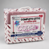 Completo Lenzuola Matrimoniali in Pile Flannel Termico Extra Caldo | Set Letto Invernale Super Morbido 4 Pezzi VAR. F102