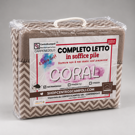 Completo Lenzuola Matrimoniali in Pile Flannel Termico Extra Caldo | Set Letto Invernale Super Morbido 4 Pezzi VAR. F103