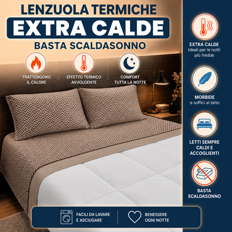 Completo Lenzuola Matrimoniali in Pile Flannel Termico Extra Caldo | Set Letto Invernale Super Morbido 4 Pezzi VAR. F103