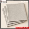 Tovaglioli | Tovaglioli di stoffa in Cotone | Tovaglioli Ecru-Beige set di 3 Pezzi