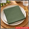 Tovaglioli | Tovaglioli di stoffa in Cotone | Tovaglioli Verde set di 3 Pezzi