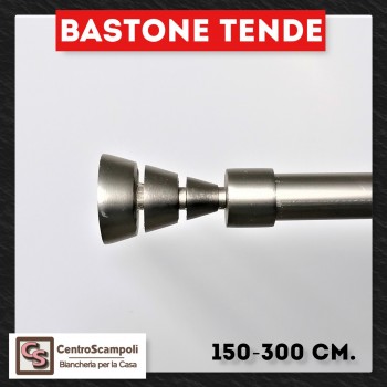 Bastone per tende Spacestar acciaio Bastone in ferro estensibile da 150 cm. fino a 300 cm. - Centro Scampoli Carpenedolo