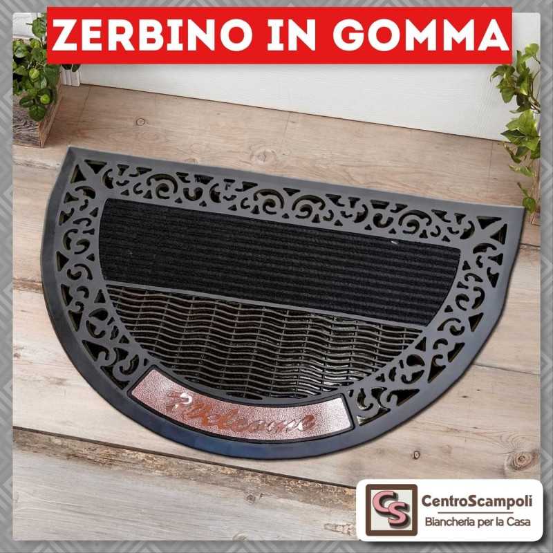 Zerbino in gomma antiscivolo elegante nero-Zerbini-Centro Scampoli SRL