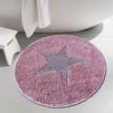 Tappeto bagno rotondo antiscivolo 60cm stella rosa