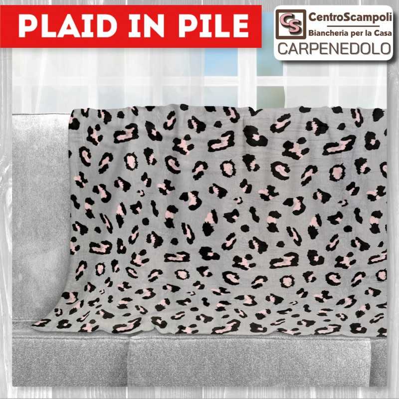 Plaid in pile singolo Leopard-Plaid-Centro Scampoli SRL