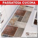 Tappeto cucina passatoia 50x180 brown and square