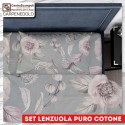 Lenzuola matrimoniali puro cotone Dolci rose Set completo letto - Centro Scampoli Carpenedolo