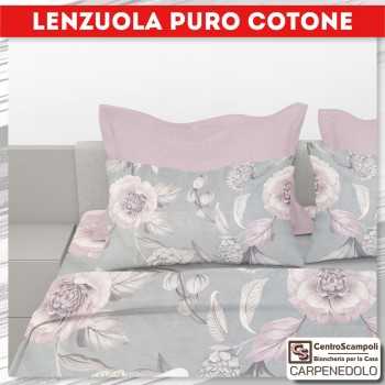 Lenzuola matrimoniali puro cotone best roses Set completo letto - Centro Scampoli Carpenedolo