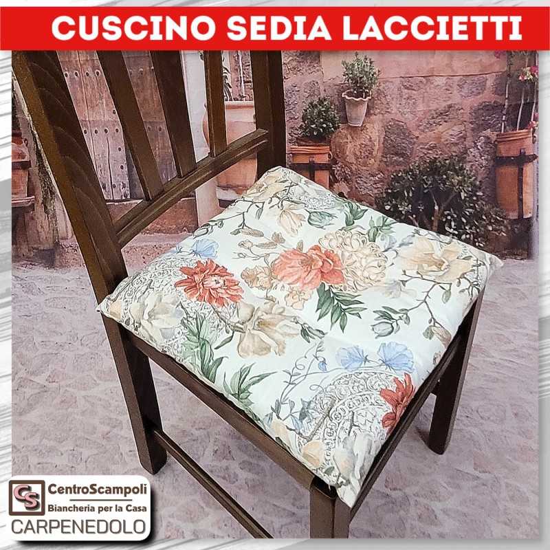 Cuscini per sedia laccetti Floriana-Coprisedia-Centro Scampoli SRL