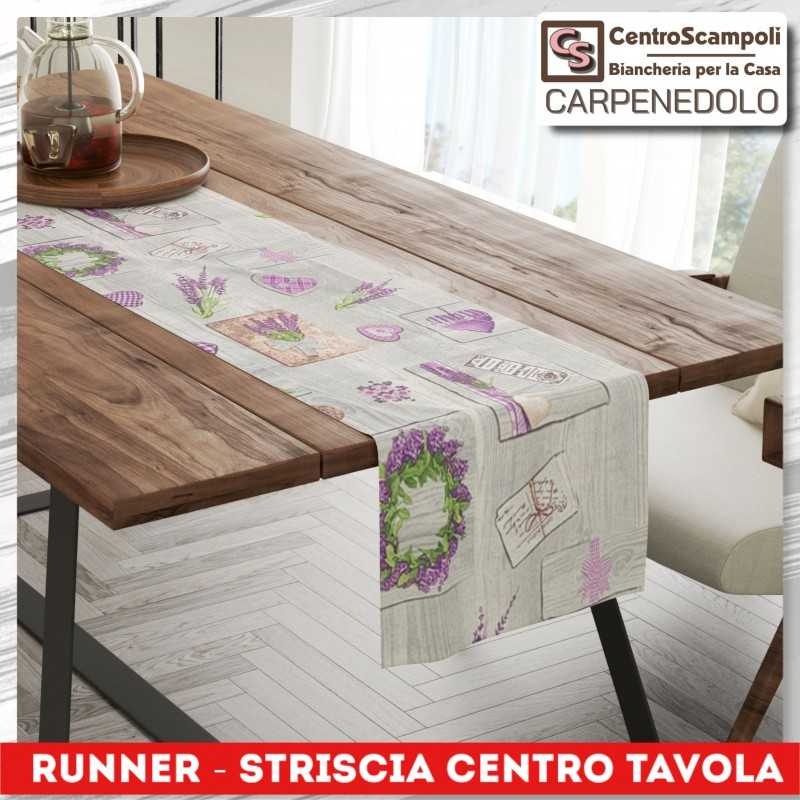 Runner striscia centro tavola 45x140 LAVANDA & LOVE-Runner da tavolo-Centro Scampoli SRL