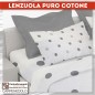 Lenzuola una piazza e mezza puro cotone grey braid Set completo letto - Centro Scampoli Carpenedolo