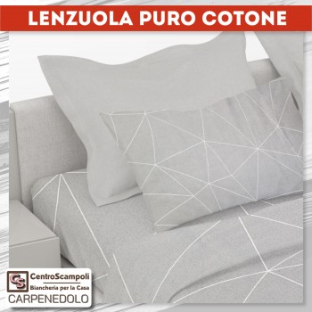 Lenzuola una piazza puro cotone Fast line Set completo letto - Centro Scampoli Carpenedolo