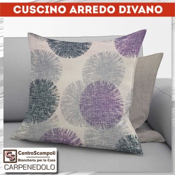 Cuscino arredo divano 40x40 Purple brush - Centro Scampoli Carpenedolo