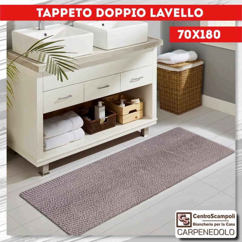 Tappeto bagno 70x180 grigio chiaro-Tappeti bagno-Centro Scampoli SRL