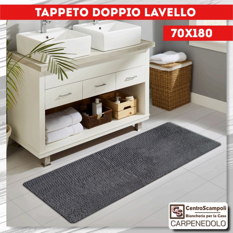 Tappeto bagno 70x180 grigio scuro-Tappeti bagno-Centro Scampoli SRL