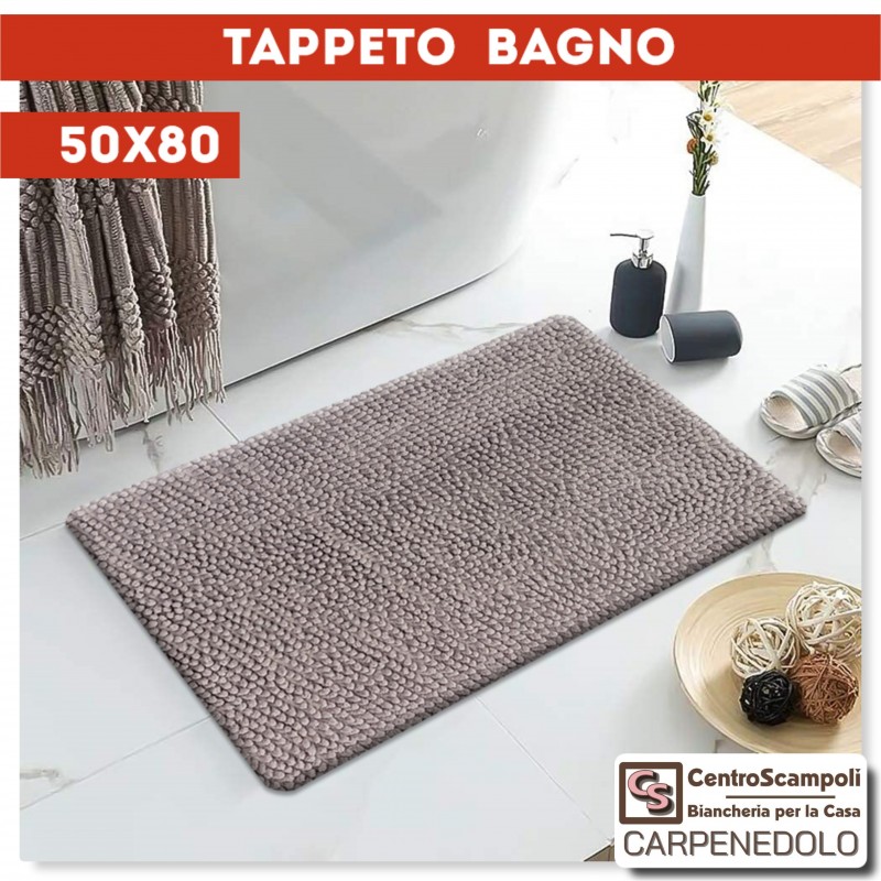 Tappeto bagno 50x80 grigio chiaro-Tappeti bagno-Centro Scampoli SRL