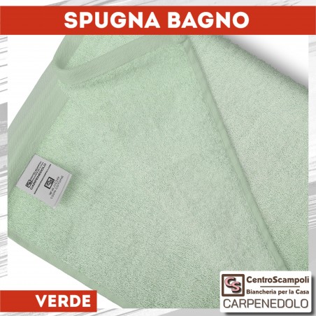 Asciugamani salvietta spugna viso 50x100 verde chiaro