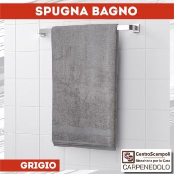 Telo doccia asciugamano spugna bagno 90x140 Grigio