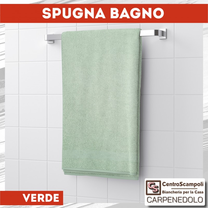 Telo doccia asciugamano spugna bagno 90x140 Verde