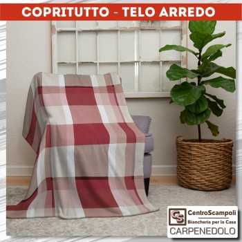 Copritutto Telo arredo granfoulard Dora rosso/beige