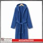 Accappatoio adulto con cappuccio colore blu Accappatoio adulto con cappuccio colore blu
