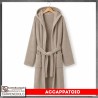 Accappatoio adulto con cappuccio colore beige
