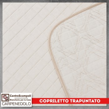 Copriletto Trapuntato Singolo Tinta Unita – Trapuntino una piazza Mezza Stagione | Krtistal Col. Beige