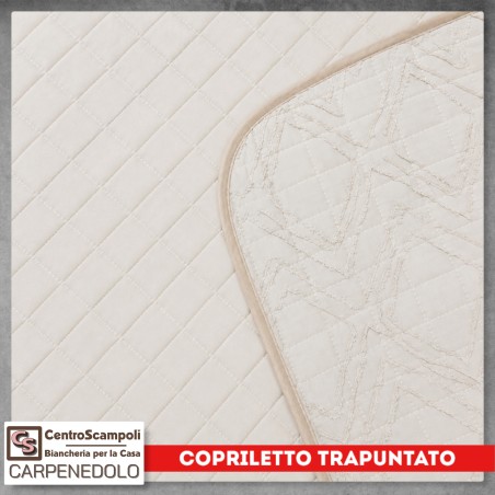 Copriletto Trapuntato Singolo Tinta Unita – Trapuntino una piazza Mezza Stagione | Krtistal Col. Beige