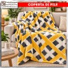 Plaid Coperta in Pile per Divano e Letto – Caldo e Morbido | Positive yellow