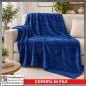 Plaid Coperta in Pile Singolo Una Piazza per Letto e Divano Tinta Unita Blu Plaid Coperta in Pile Singolo Una Piazza per Letto e Divano Tinta Unita Blu