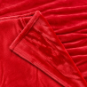 Plaid Coperta in Pile Singolo Una Piazza per Letto e Divano Tinta Unita Rosso