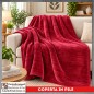 Plaid Coperta in Pile Singolo Una Piazza per Letto e Divano Tinta Unita Bordeaux Plaid Coperta in Pile Singolo Una Piazza per Letto e Divano Tinta Unita Bordeaux