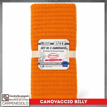 Set 3 Canovacci Asciugapiatti da Cucina 100% Cotone – Strofinacci | Billy Var. 20602