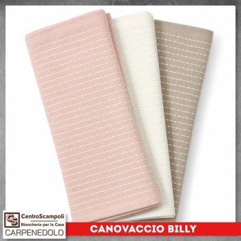 Set 3 Canovacci Asciugapiatti da Cucina 100% Cotone – Strofinacci | Billy Var. 20603