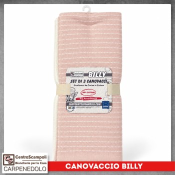 Set 3 Canovacci Asciugapiatti da Cucina 100% Cotone – Strofinacci | Billy Var. 20603