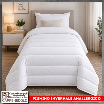 Piumino microfibra anallergico antiacaro singolo