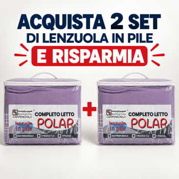 Offerta Quantità: 2 Set Lenzuola di Pile Matrimoniali Calde – Completo Letto Invernale in Microfibra Termica | 301