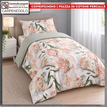 Set Copripiumino 1 Piazza singolo in Cotone Percalle | Var. 2065005
