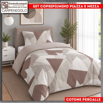 Set Copripiumino Piazza e Mezza in Cotone Percalle | VAR. 2065009