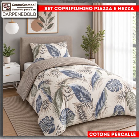 Set Copripiumino Piazza e Mezza in Cotone Percalle | VAR. 2065008
