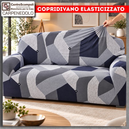 Copridivano Jolly bielastico Simona grigio