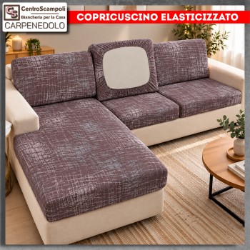 Copriseduta e Coprischienale Divano Elasticizzati | Copricuscini Universali | My town grigio