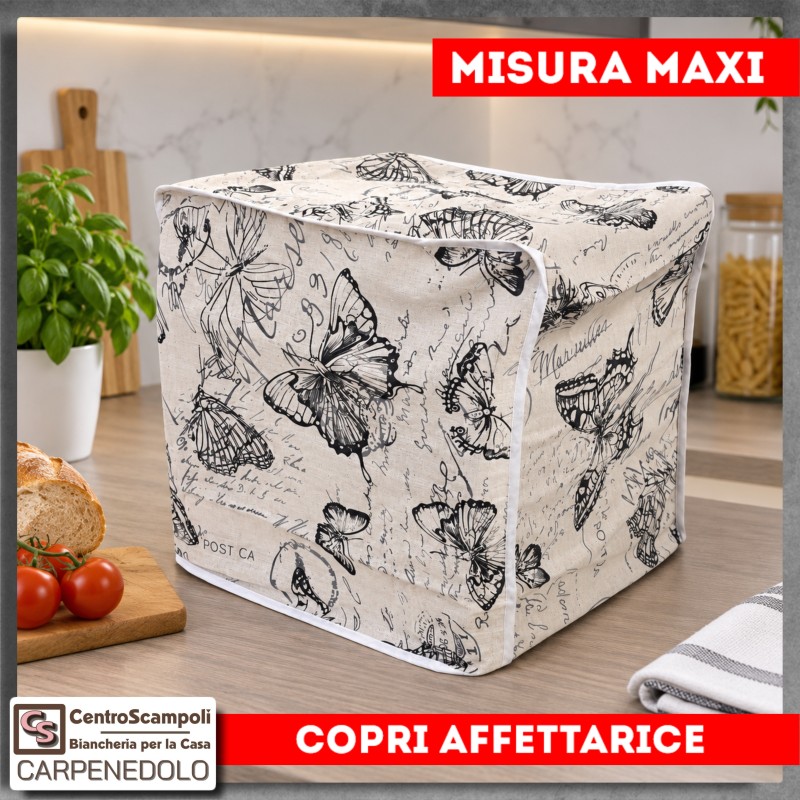 Copertura per Affettatrice Cucina | Copriaffettatrice Lavabile in Tessuto | Misura MAXI | VAR. 206321