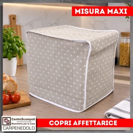 Copertura per Affettatrice Cucina | Copriaffettatrice Lavabile in Tessuto | Misura MAXI | VAR. 206322